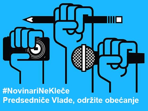Novinari protestom podsetili Vučića da održi obećanje dato pre dve nedelje