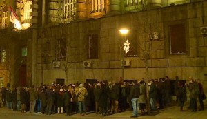 Protest novinara ispred zgrade Vlade u Beogradu 7. decembra