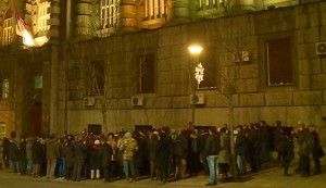 Protest novinara ispred zgrade Vlade u Beogradu 7. decembra