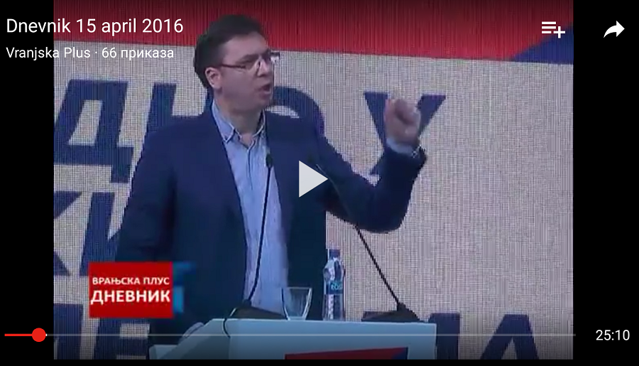 Ličnost dana: Aleksandar Vučić u celodnevnoj verziji na naprednjačkoj TV Vranjska plus