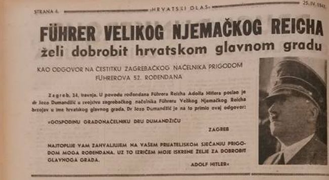 Katolički Hrvatski glas piše kako Hitler voli Zagreb 1941. godine (FOTO: Lupiga.Com)