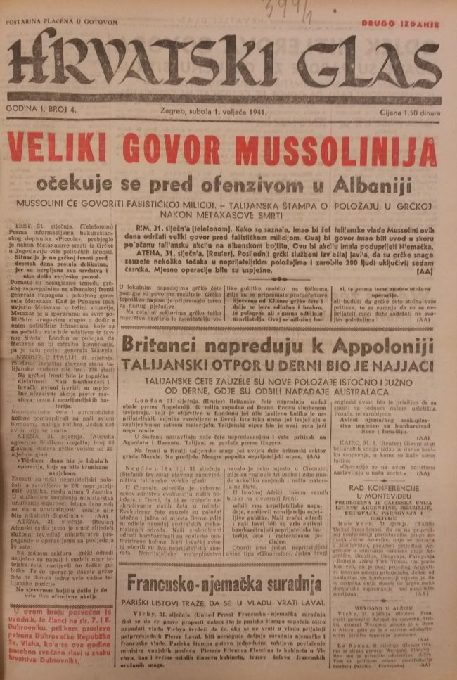 "Veliki govori" nisu dolazili samo od Pavelića i Hitlera, makar do jeseni 1943.; Činjenica da su ovakvi članci objavljivani i prije uspostave NDH svjedoči o nedvosmislenoj nacifašističkoj orijentaciji kaptolskog dnevnika (FOTO: Lupiga.Com)