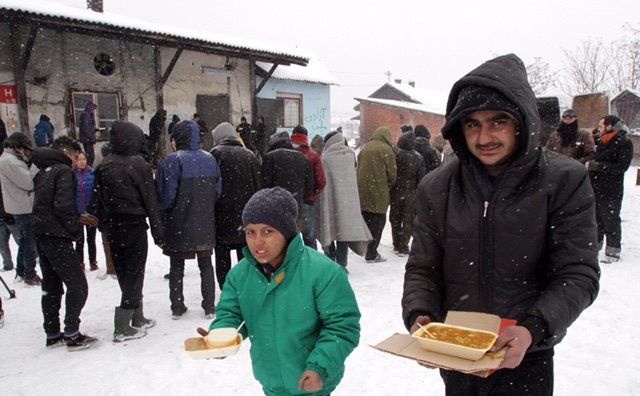 Izbeglice iz Sirije u Beogradu / Foto: FoNet, Nenad Đorđević